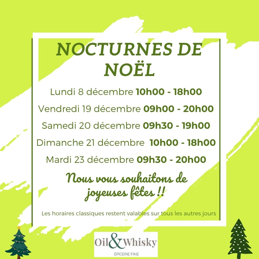 horaires nocturnes noël 2025